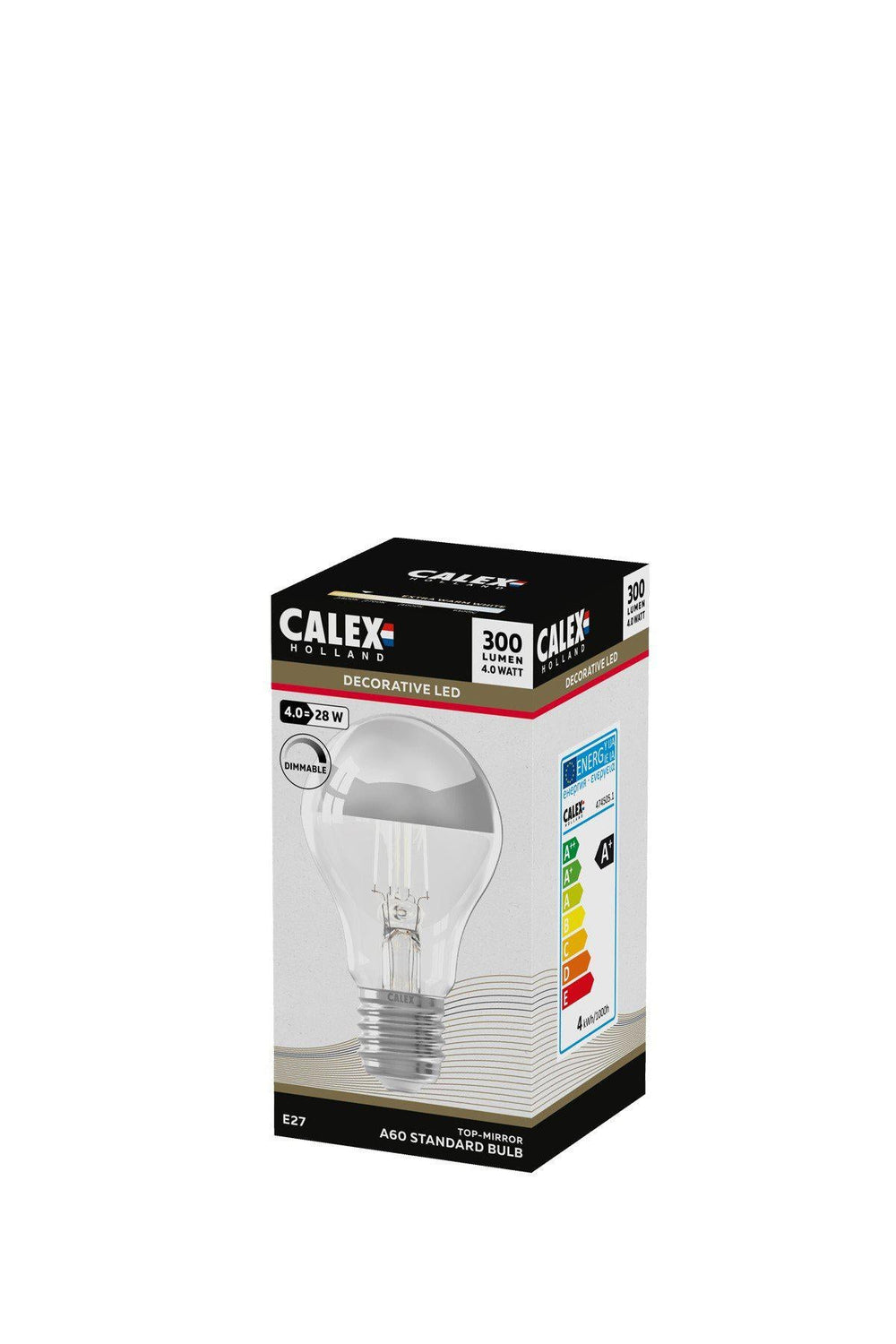 Calex 474505 | LED Mirror Top Filament Bulb | E27 | A60 | 4W