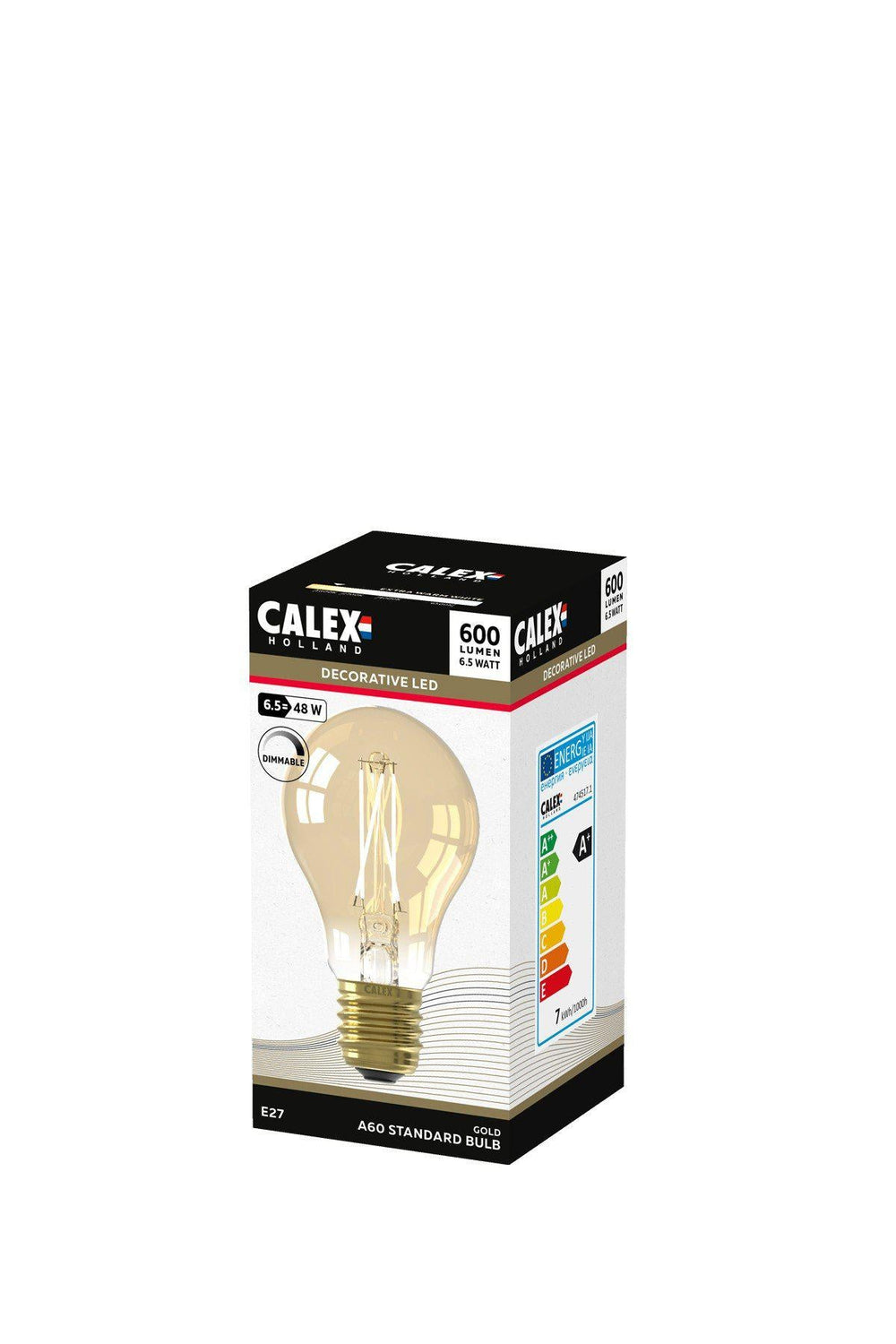 Calex 474517 | LED Gold Filament Bulb | E27 | A60 | 6.5W