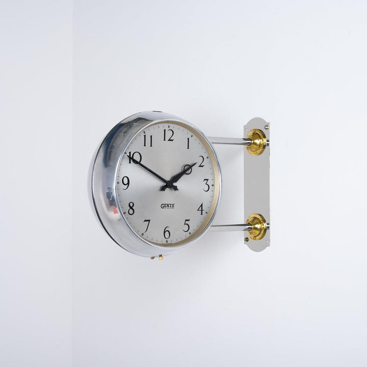 Double Sided Wall Mounted Clock by Gents of Leicester