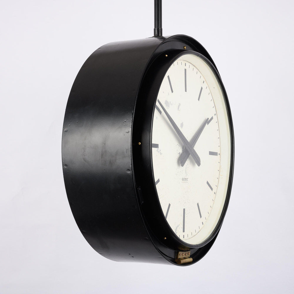 Double sided Railway Platform Clock by Gents of Leicester