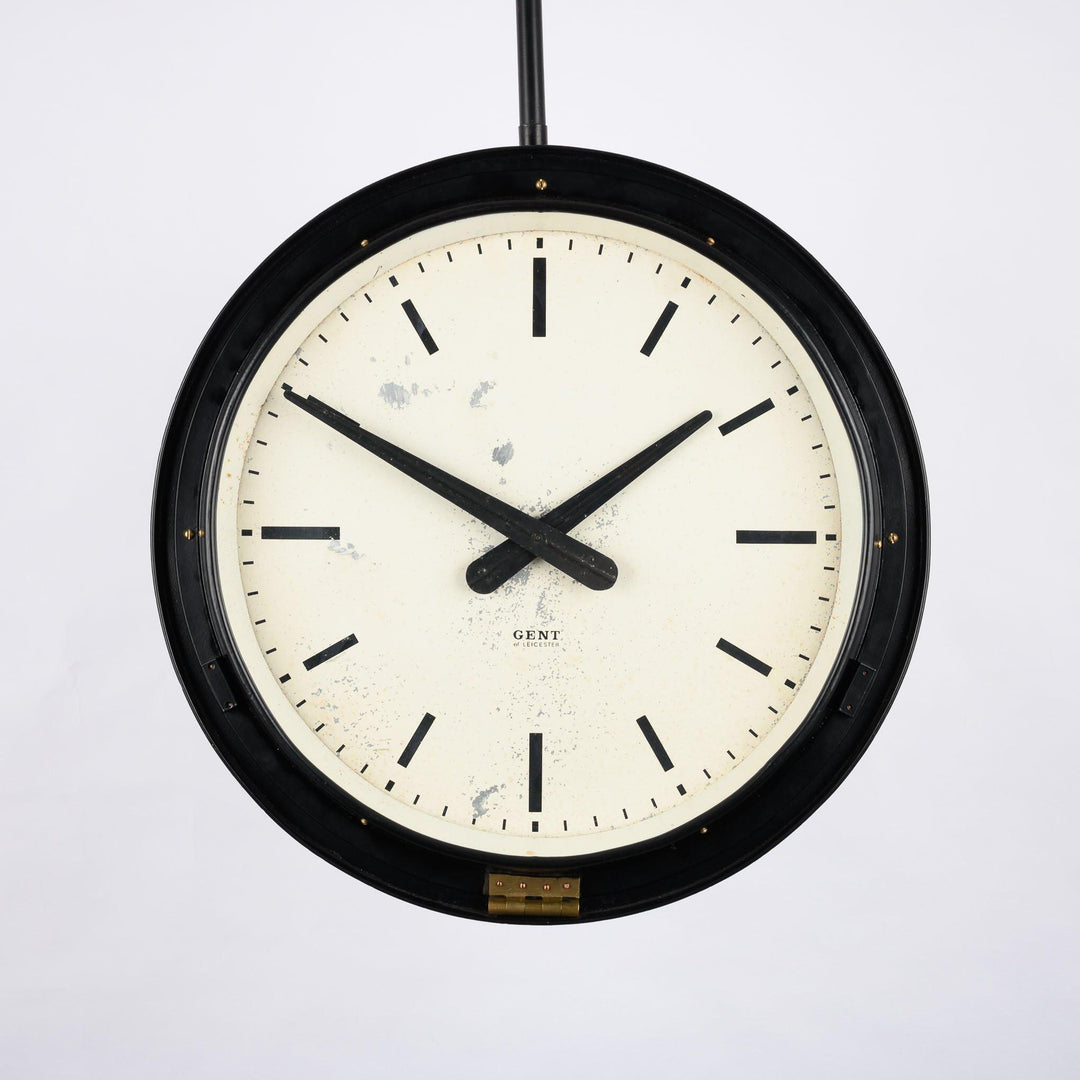 Double sided Railway Platform Clock by Gents of Leicester