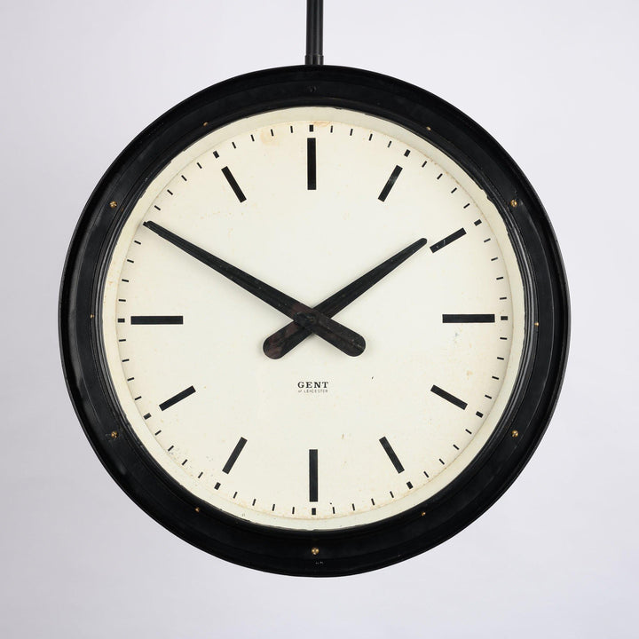 Double sided Railway Platform Clock by Gents of Leicester
