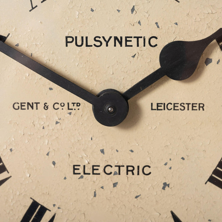 Early Antique Timber Cased Pul-Syn-Etic Slave Clock by Gent & Co Limited, Leicester