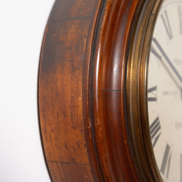 Early Antique Timber Cased Pul-Syn-Etic Slave Clock by Gent & Co Limited, Leicester