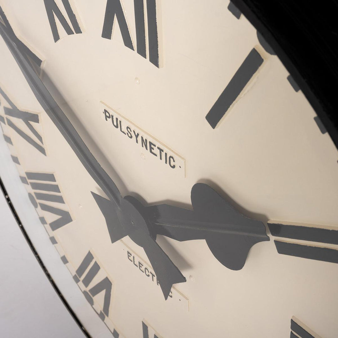 Enormous Reclaimed Cast Iron Industrial Clock by Gents of Leicester