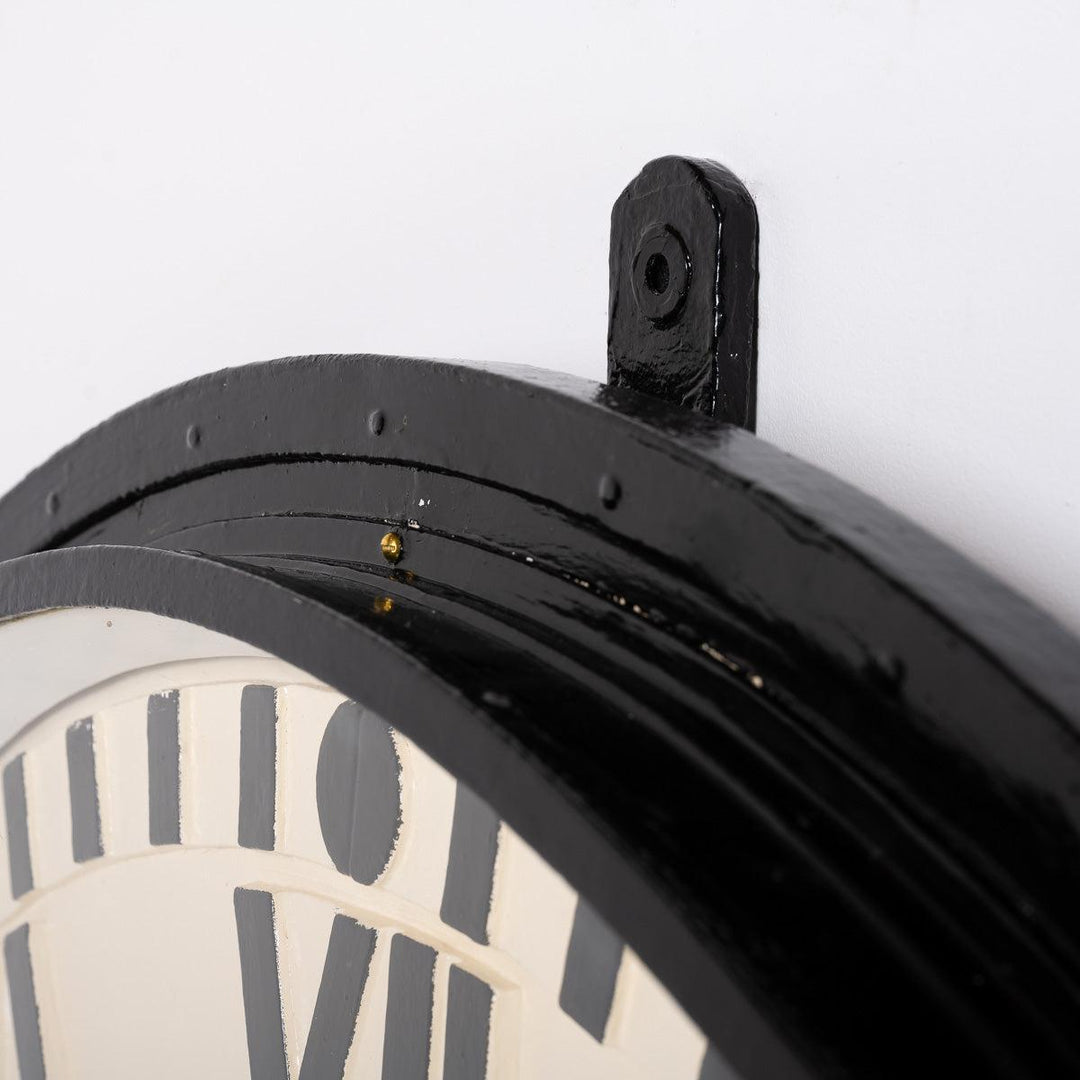 Enormous Reclaimed Cast Iron Industrial Clock by Gents of Leicester