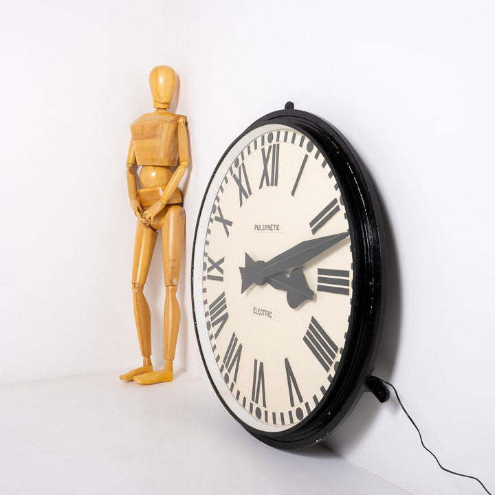 Enormous Reclaimed Cast Iron Industrial Clock by Gents of Leicester