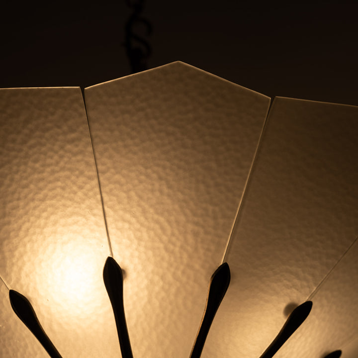 Exceptional Pair of Art Deco Best & Lloyd Pendant Lights with Textured Satin Glass Panels