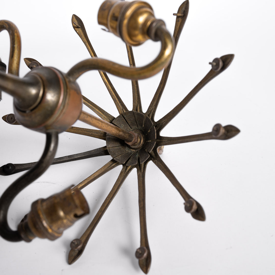 Exceptional Pair of Art Deco Best & Lloyd Pendant Lights with Textured Satin Glass Panels