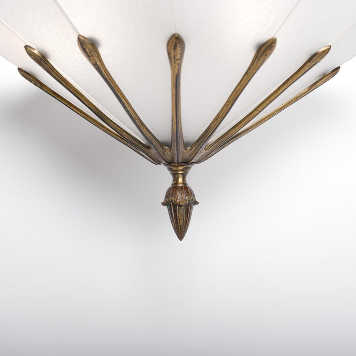 Exceptional Pair of Art Deco Best & Lloyd Pendant Lights with Textured Satin Glass Panels