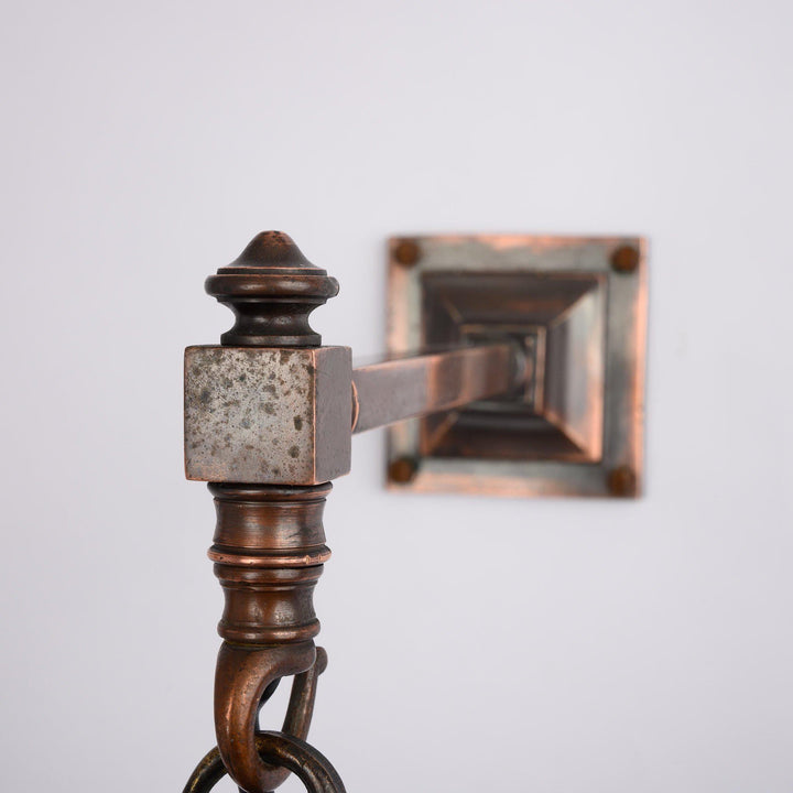 Exquisite Vintage Coppered Brass Wall Lights by Holophane