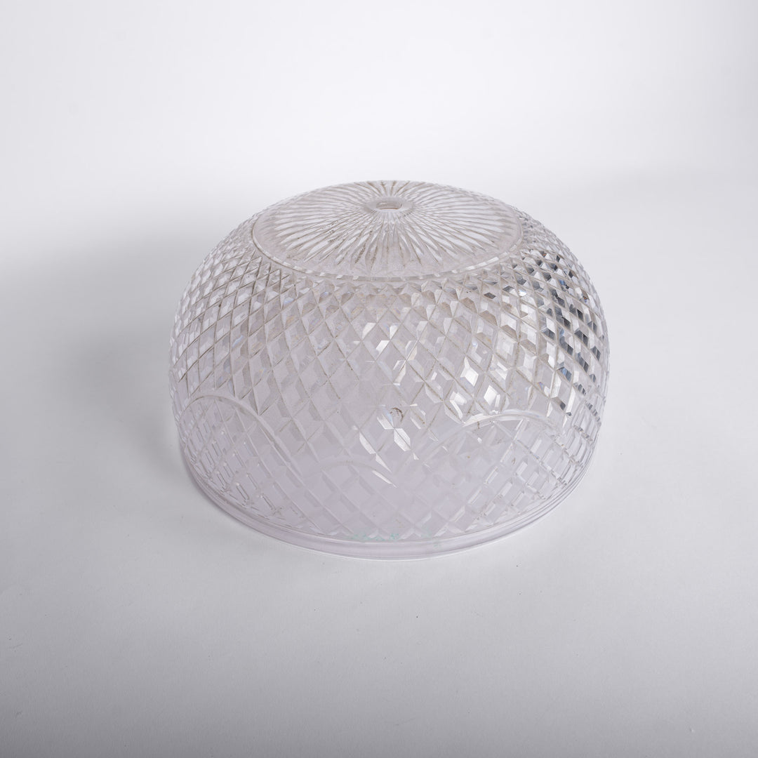 Extra-Large Brilliant Crystal Flush Mount in Aged Brass "Bound Reed" Frame