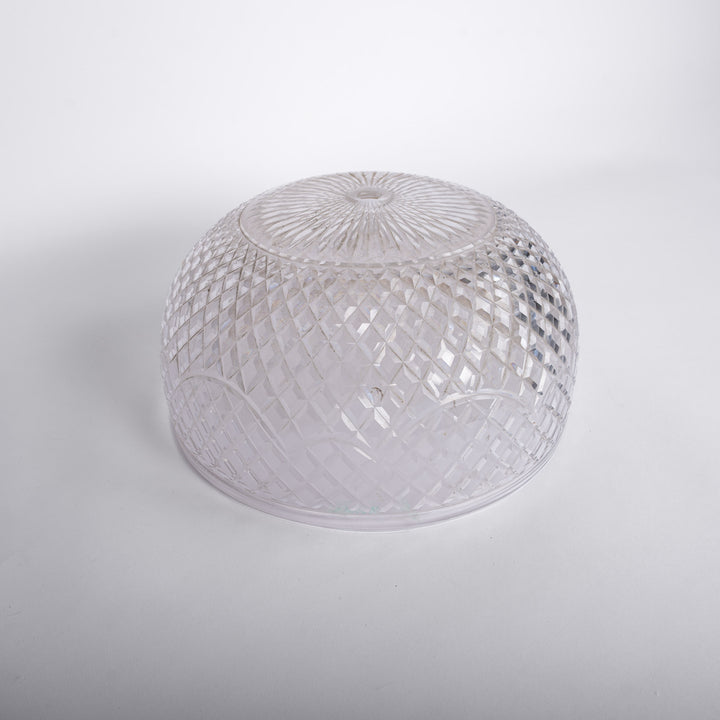 Extra-Large Brilliant Crystal Flush Mount in Aged Brass "Bound Reed" Frame