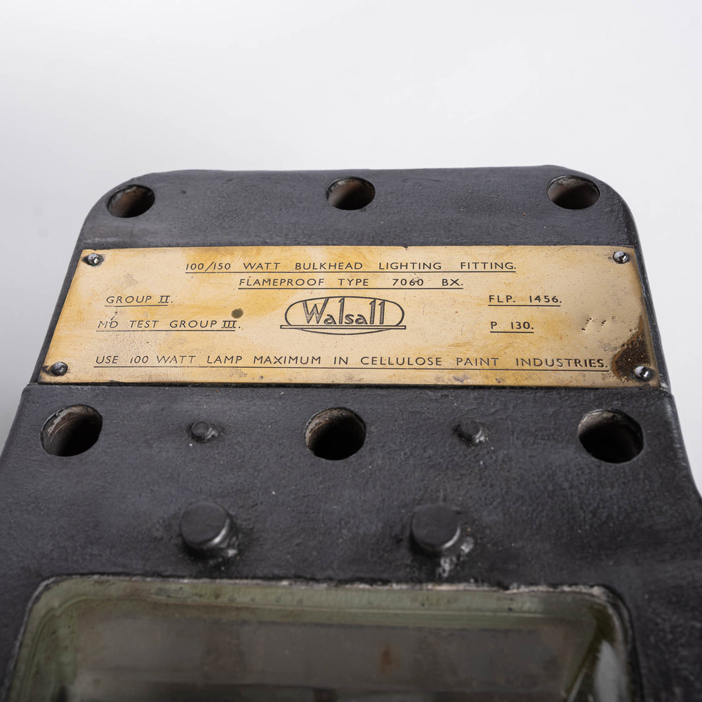 Extra Large Industrial Cast Iron Bulkhead Wall Lights by Walsall Conduits Ltd