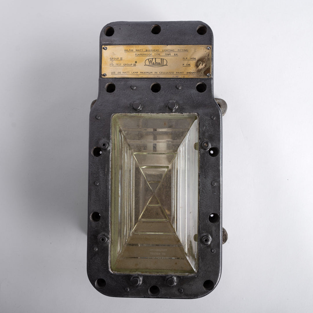 Extra Large Industrial Cast Iron Bulkhead Wall Lights by Walsall Conduits Ltd