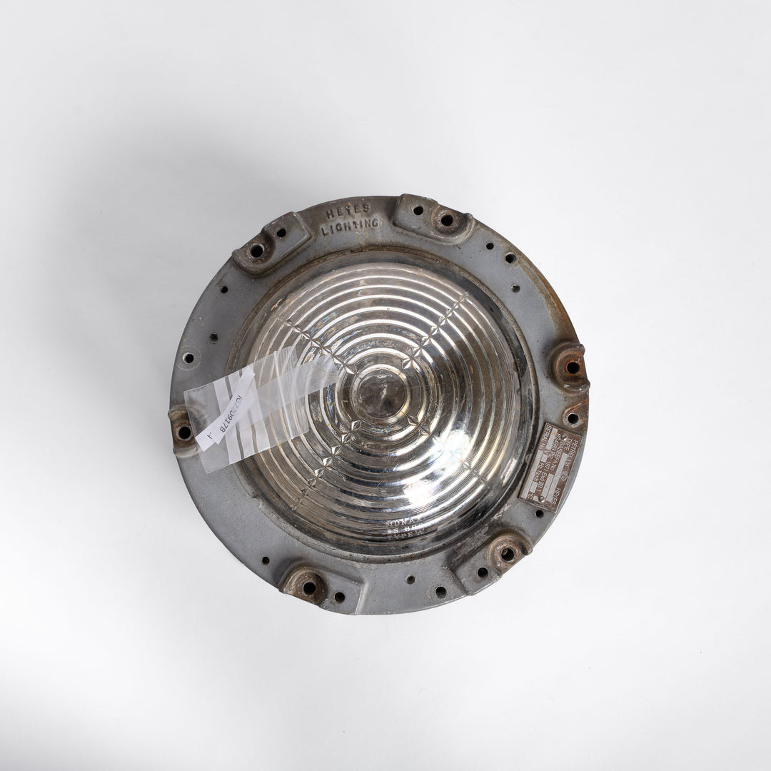 Extra Large Industrial Circular Bulkhead Lights by Heyes & Co Ltd, Wigan