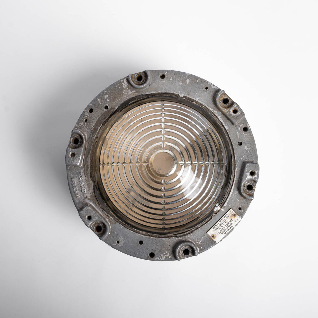 Extra Large Industrial Circular Bulkhead Lights by Heyes & Co Ltd, Wigan