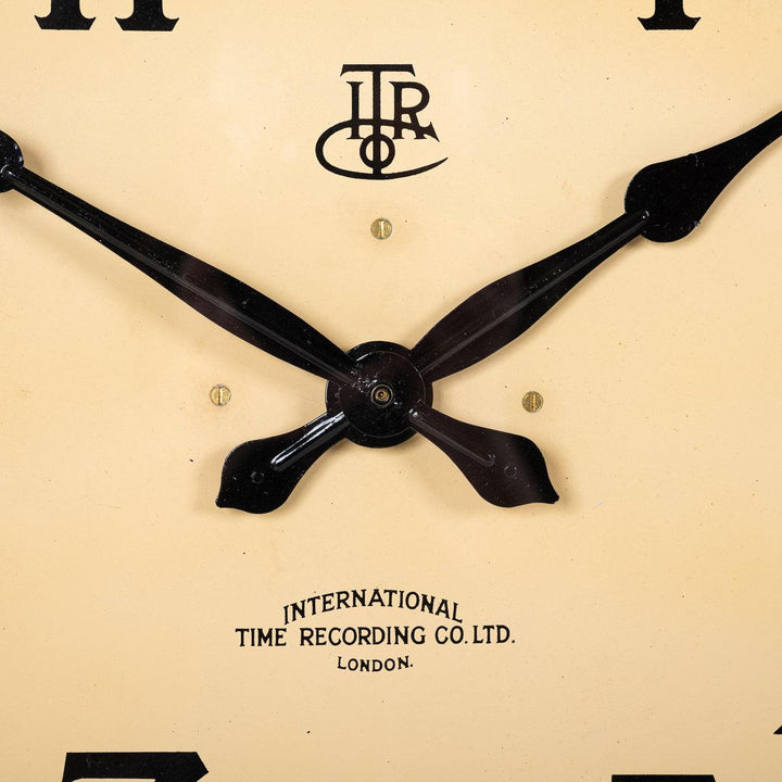 Extra Large Reclaimed Industrial Factory Clock by International Time Recording Co Ltd