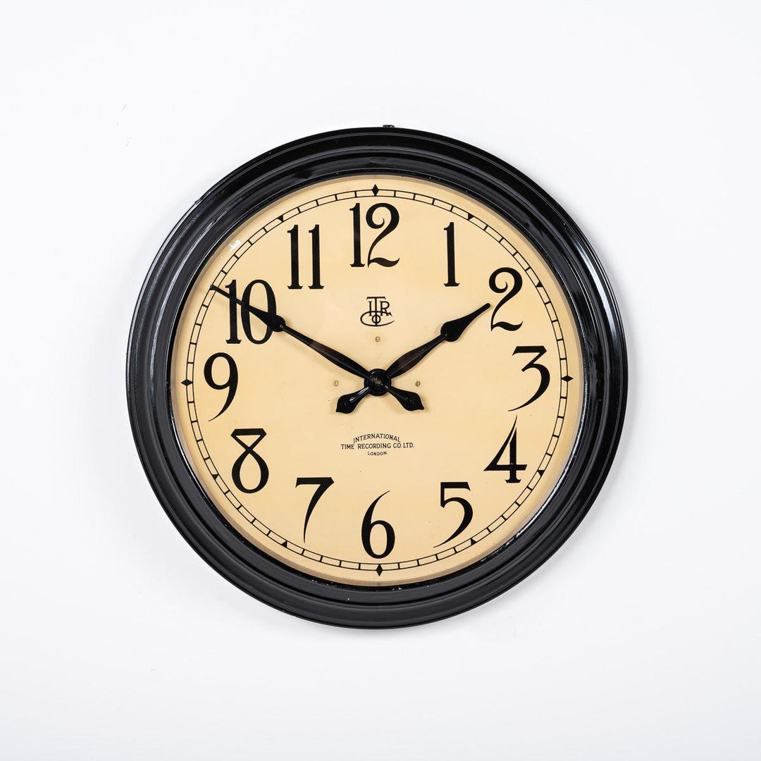 Extra Large Reclaimed Industrial Factory Clock by International Time Recording Co Ltd