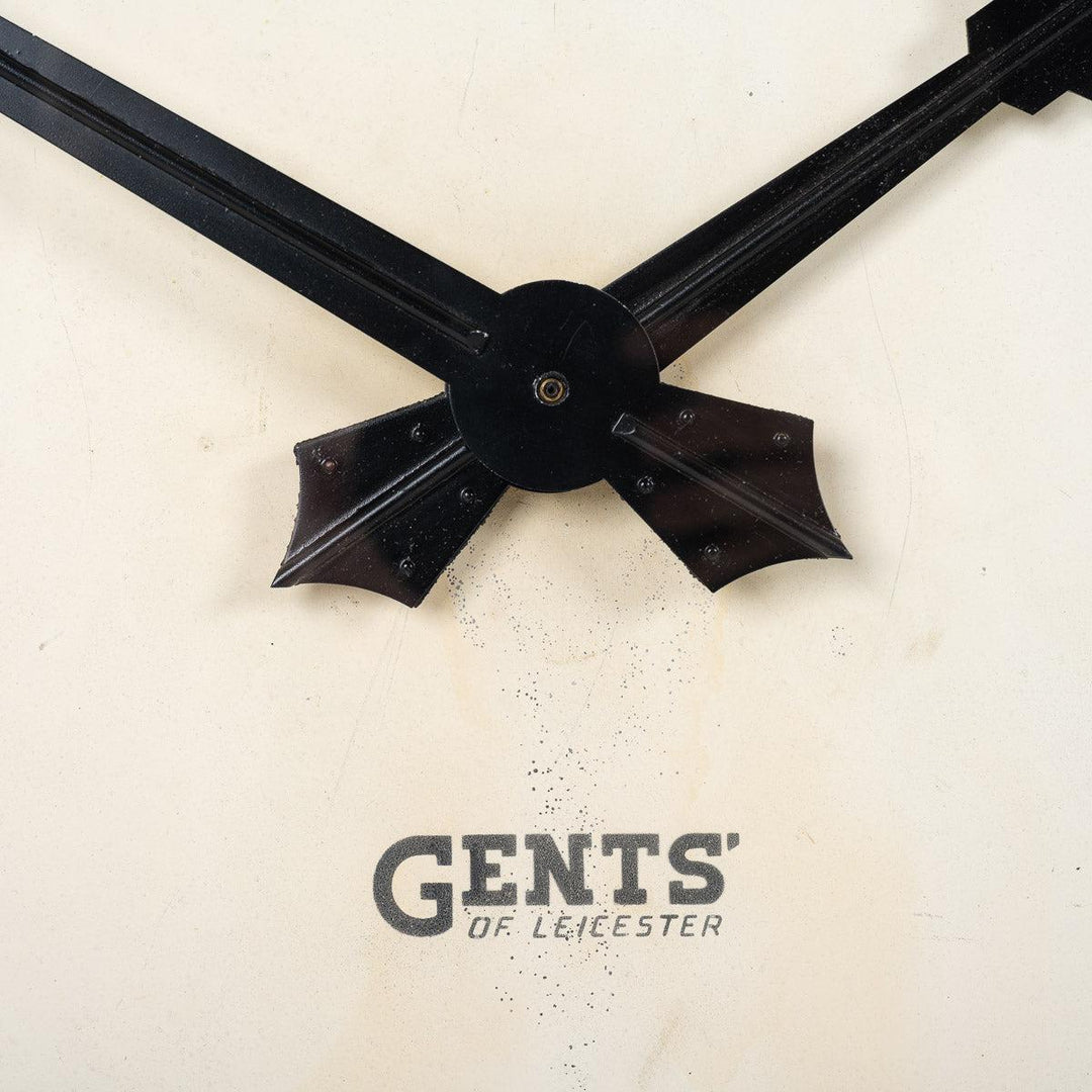 Extra Large Vintage Industrial Metal Wall Clock by Gents of Leicester