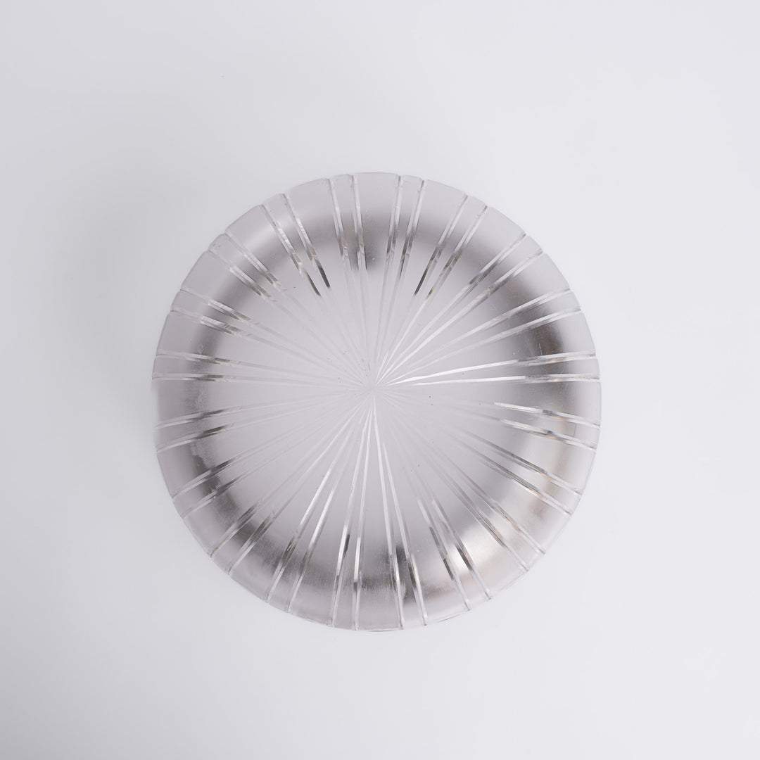 Fine Satin Crystal Mushroom Flush Mount Light Fitting – Attributed to F. & C. Osler