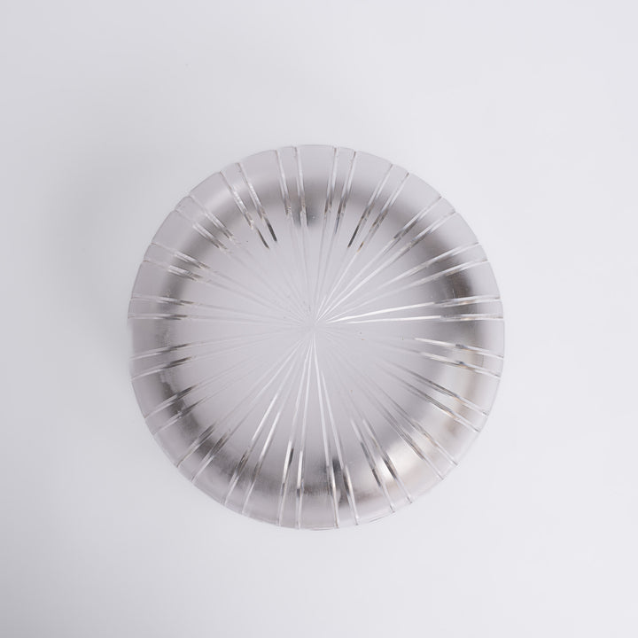 Fine Satin Crystal Mushroom Flush Mount Light Fitting – Attributed to F. & C. Osler