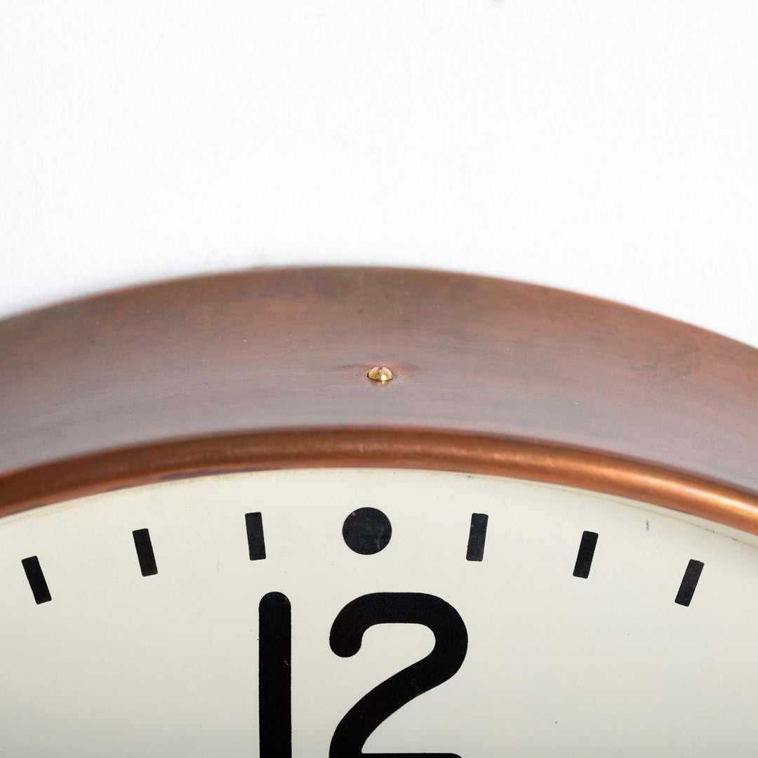 Gents of Leicester Large 18 inch diameter Industrial Copper Wall Clock