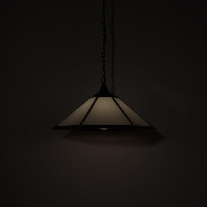 Historic London Underground Large Copper & Opal Glass Hexagonal Pendant Lights