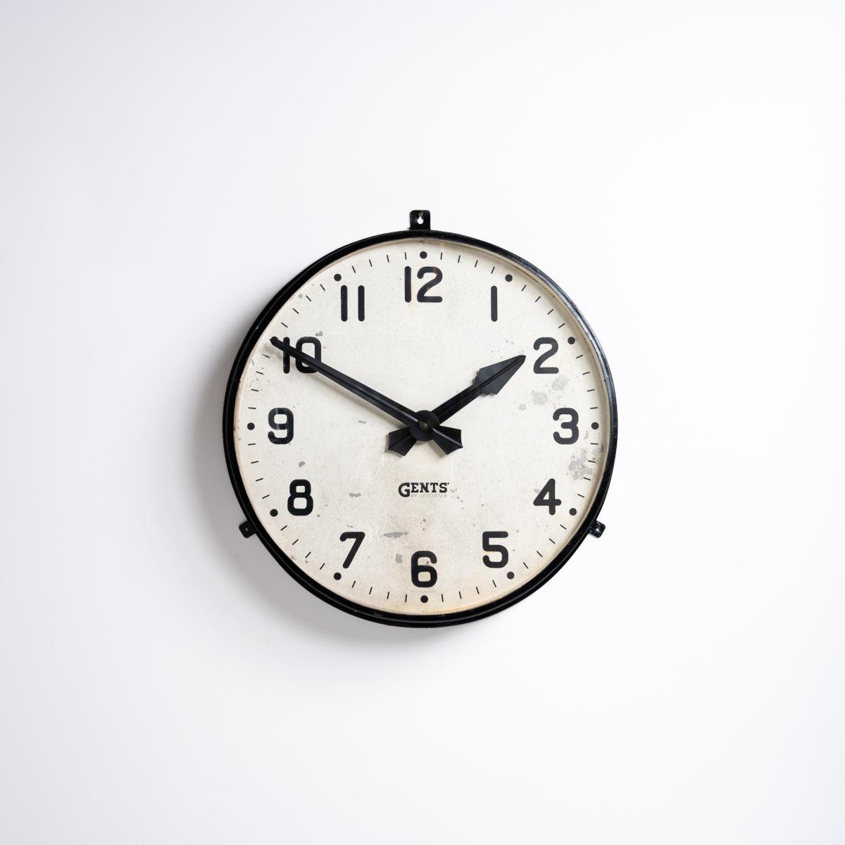 Huge 40 inch Diameter Reclaimed Factory Wall Clock by Gents of
