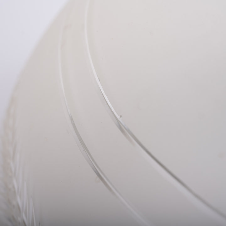 Huge Bulbous Satin & Intricate Cut Crystal Flush Mount in Aged Brass Ring