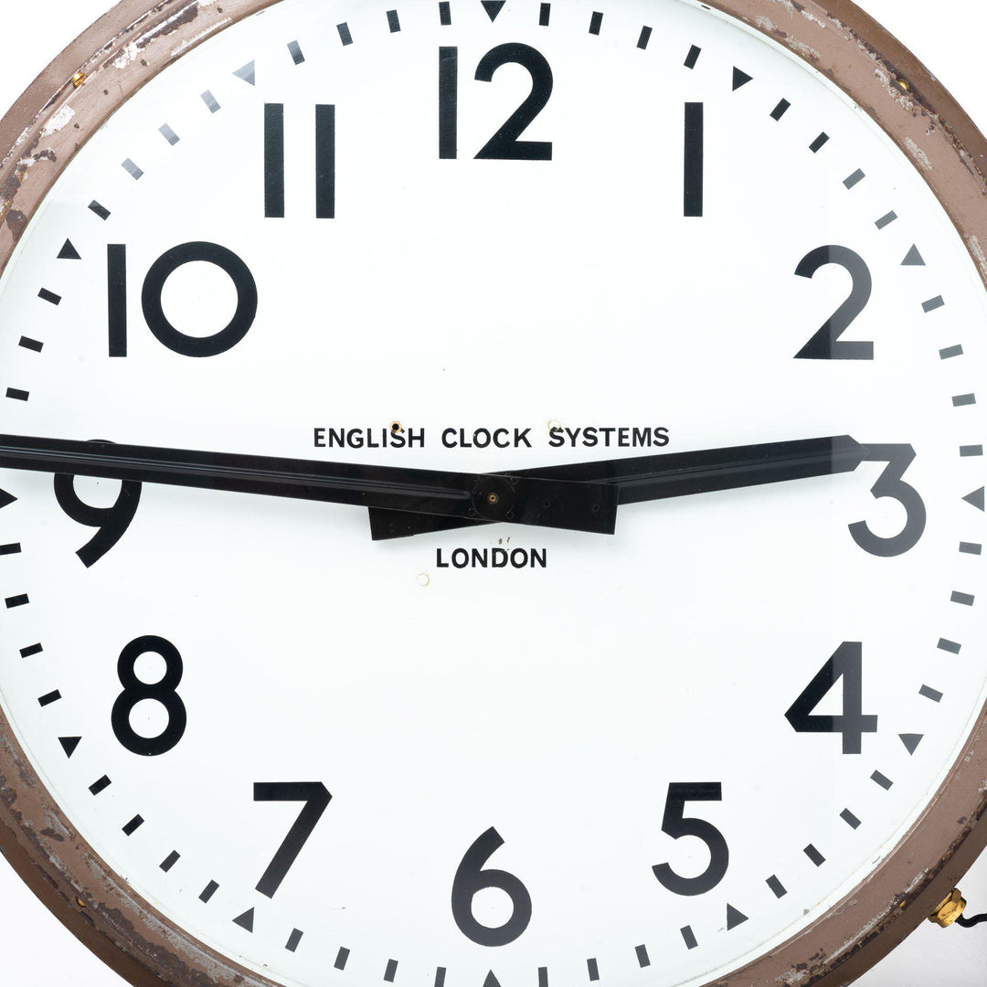 Huge Double Sided Railway Clock by English Clock Systems