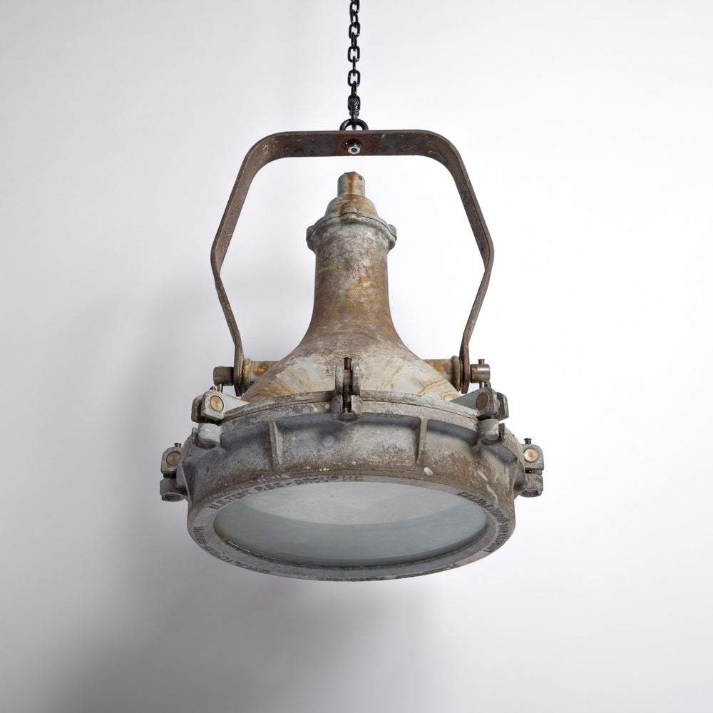 Huge Flameproof Cast Aluminium Floodlights by G.E.C – Deep Skirt Version