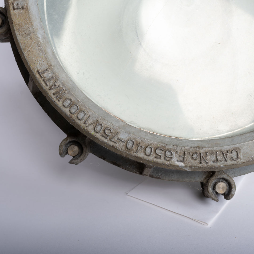 Huge Flameproof Cast Aluminium Floodlights by G.E.C – Deep Skirt Version