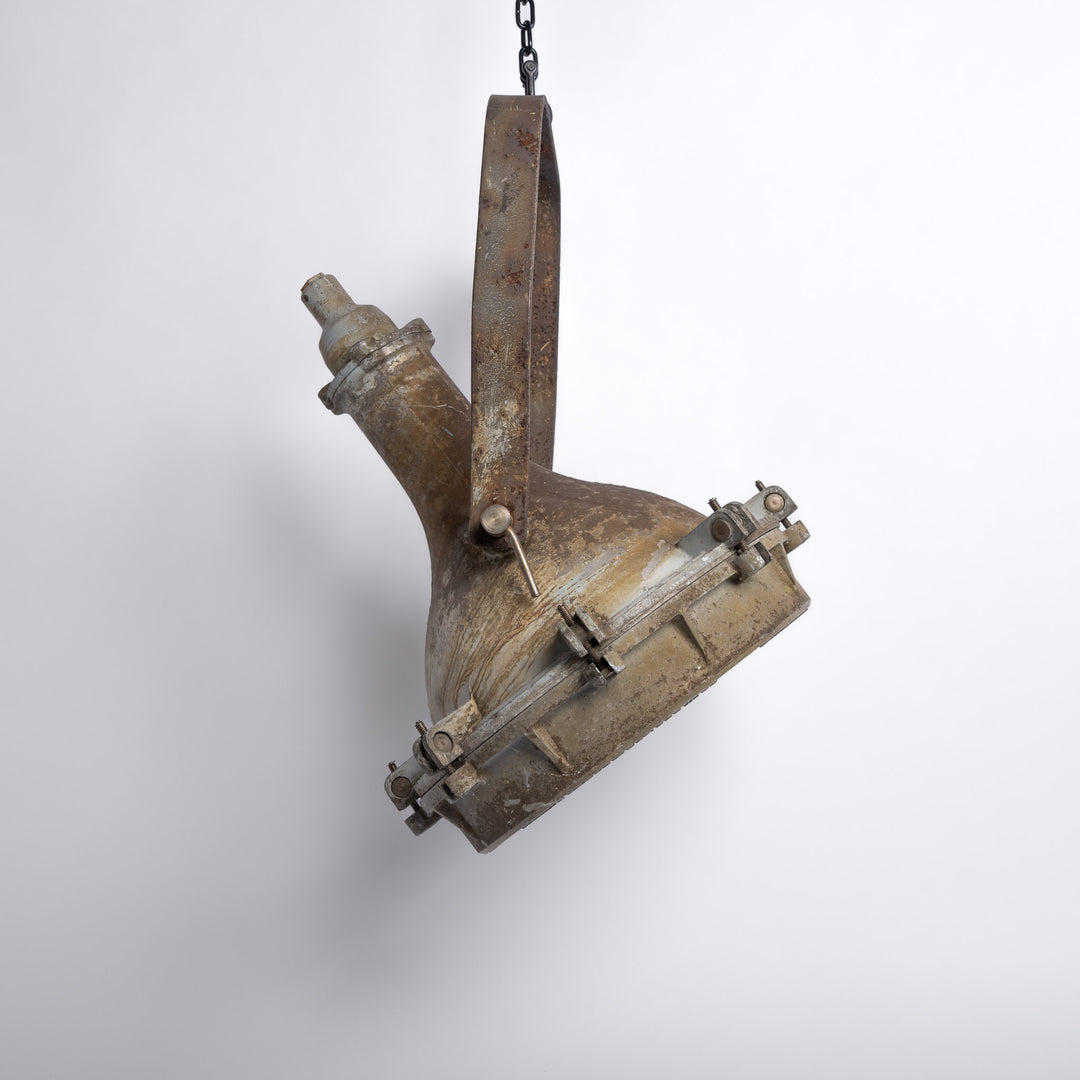 Huge Flameproof Cast Aluminium Floodlights by G.E.C – Deep Skirt Version