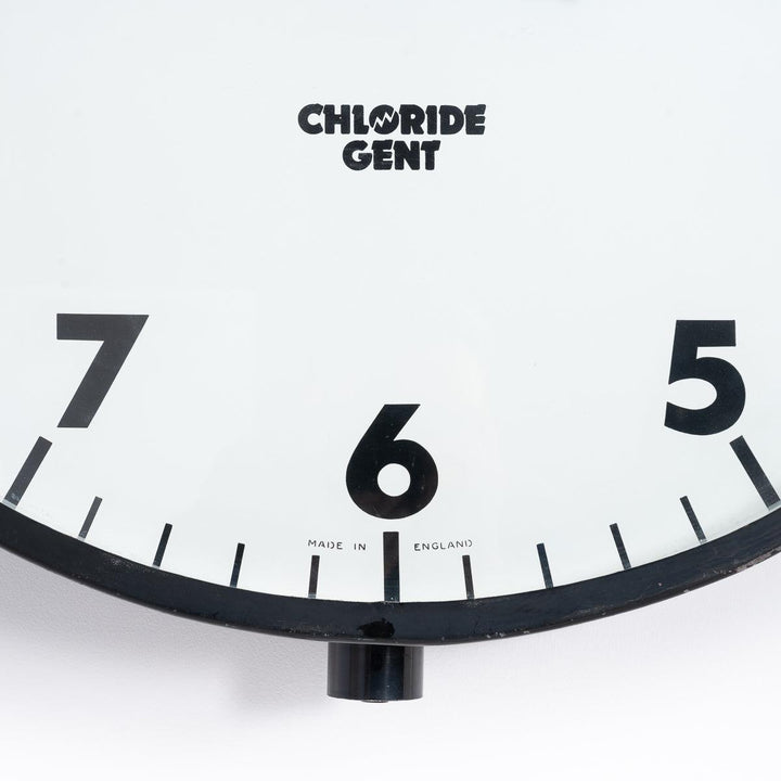 Huge Gent Chloride Vintage Railway Station Wall Clock