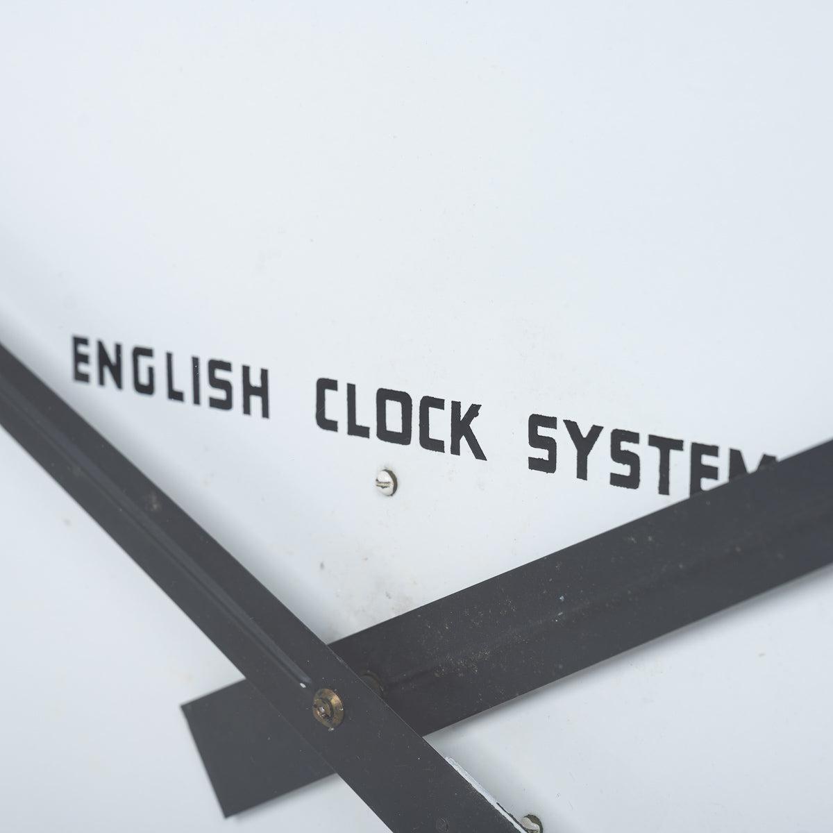 Huge Reclaimed Double Sided Square Factory Clock by English Clock