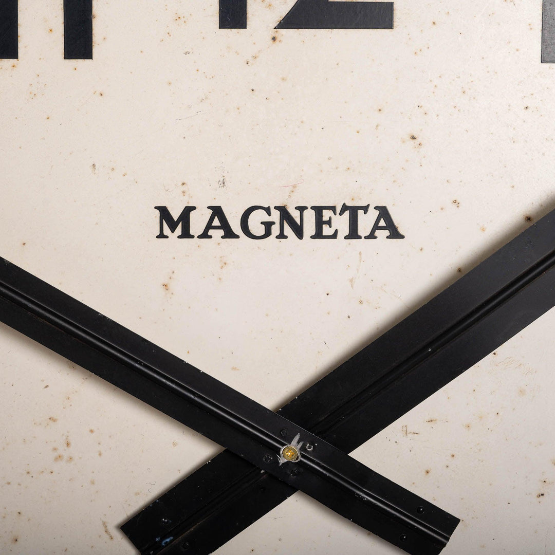 Huge Vintage British Railway Platform Clock by Magneta Time Co Ltd