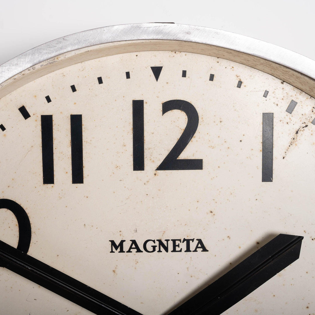 Huge Vintage British Railway Platform Clock by Magneta Time Co Ltd