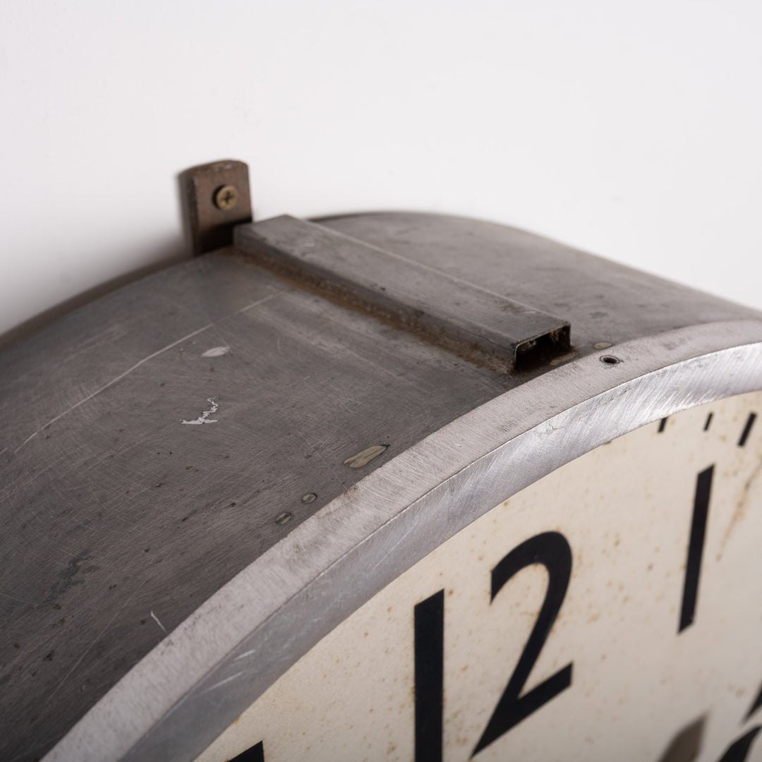 Huge Vintage British Railway Platform Clock by Magneta Time Co Ltd