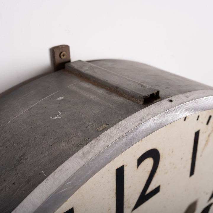Huge Vintage British Railway Platform Clock by Magneta Time Co Ltd