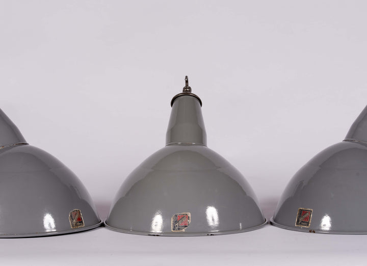 Industrial Angled Enamel Factory Light by Benjamin Electric