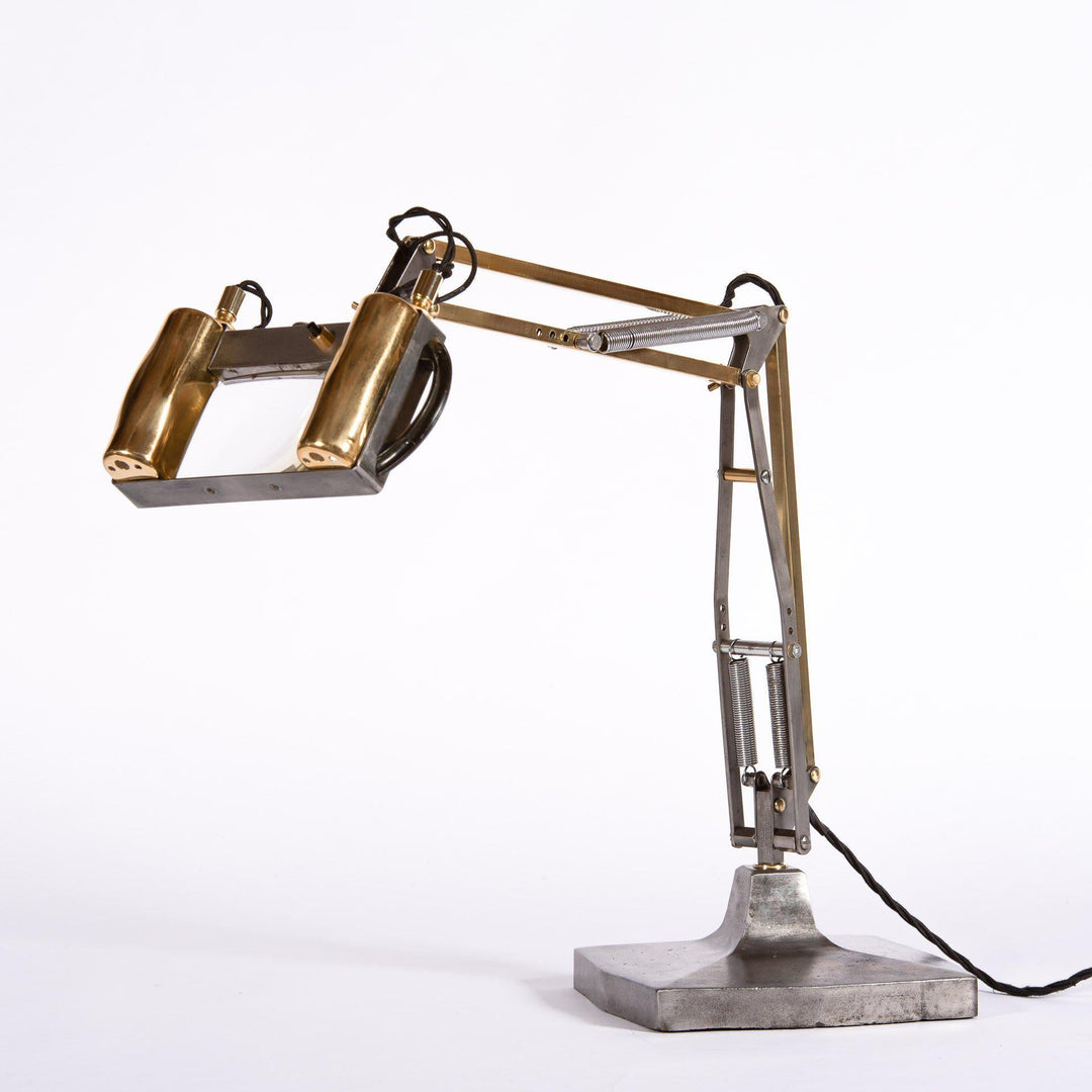 Industrial Anglepoise Magnifying Lamp by Herbert Terry