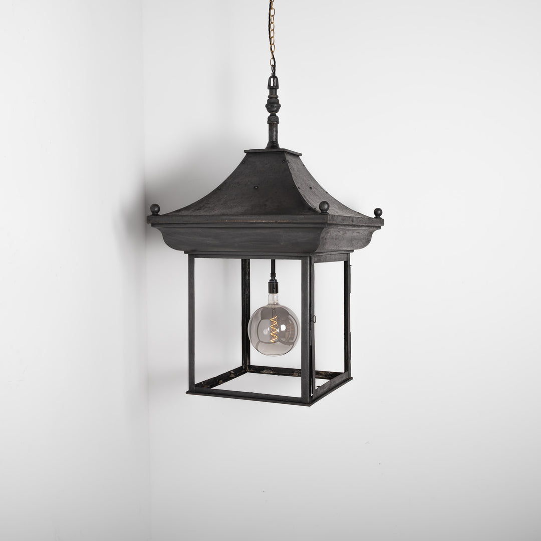 Exceptional Large Scale Blackened Steel Victorian Pub Exterior Pagoda Lantern