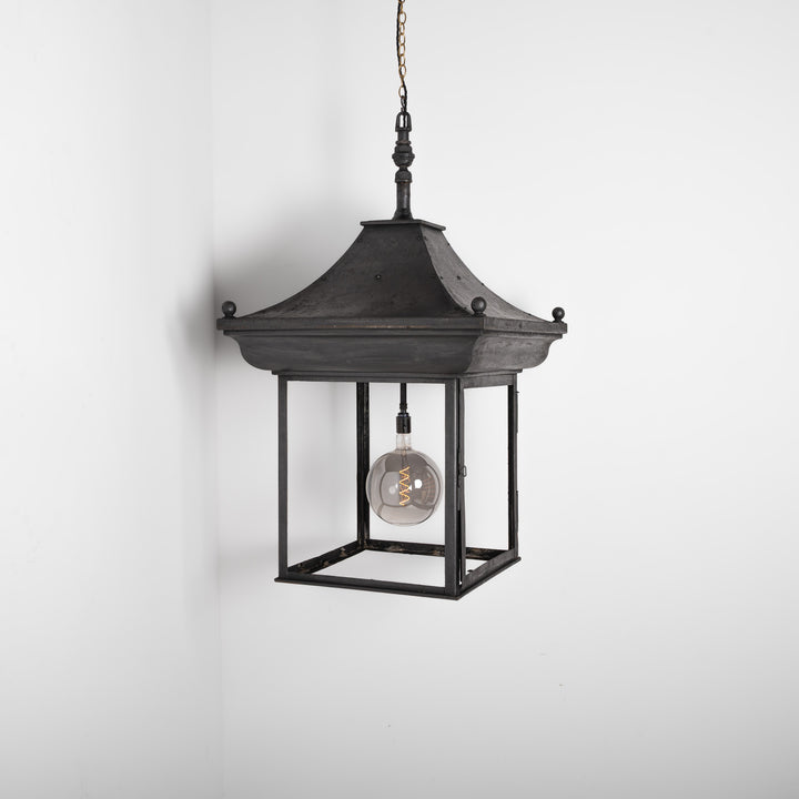 Exceptional Large Scale Blackened Steel Victorian Pub Exterior Pagoda Lantern