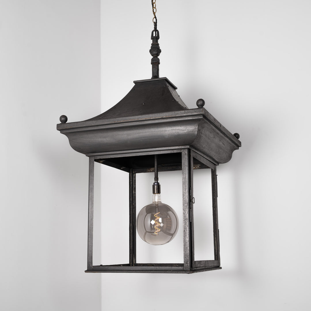 Exceptional Large Scale Blackened Steel Victorian Pub Exterior Pagoda Lantern