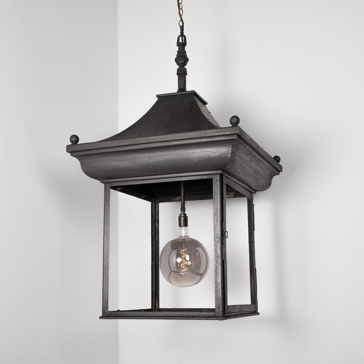Exceptional Large Scale Blackened Steel Victorian Pub Exterior Pagoda Lantern