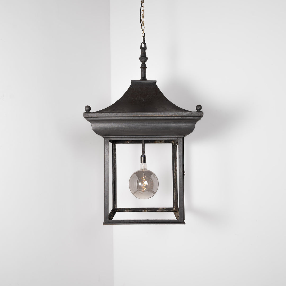 Exceptional Large Scale Blackened Steel Victorian Pub Exterior Pagoda Lantern