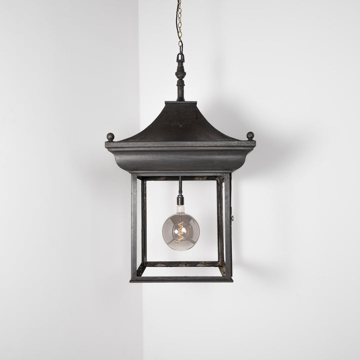 Exceptional Large Scale Blackened Steel Victorian Pub Exterior Pagoda Lantern