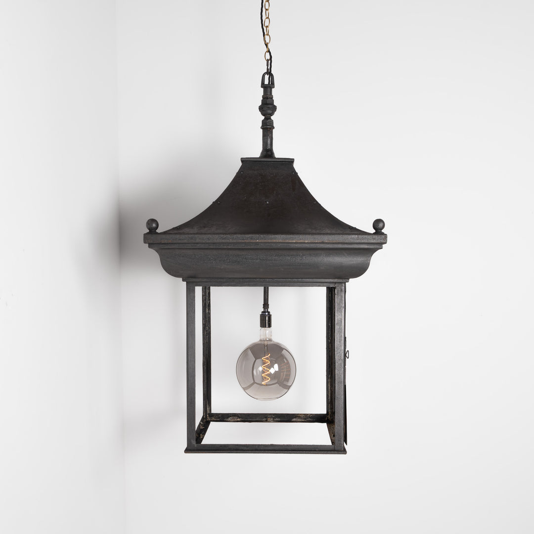 Exceptional Large Scale Blackened Steel Victorian Pub Exterior Pagoda Lantern