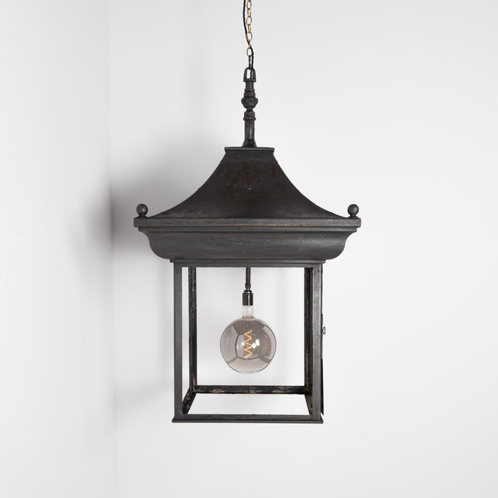 Exceptional Large Scale Blackened Steel Victorian Pub Exterior Pagoda Lantern
